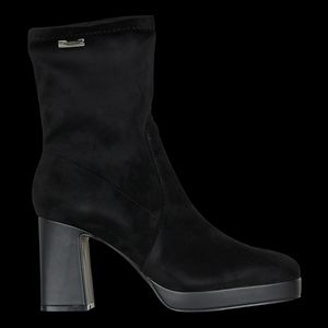 Les Tropeziennes Par M.belarbi - Bottines à talons en cuir velours - Taille 41 - Noir
