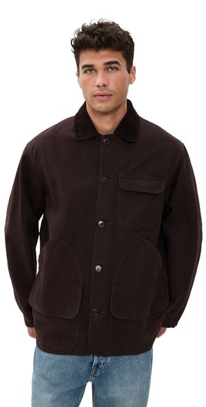 Alex Mill Frontier Jacket In Canvas Dark Chocolate XL