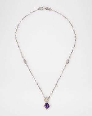 Kyma Amethyst and White Sapphire Necklace
