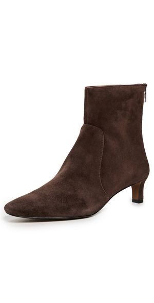 Madewell The Dimes Kitten Heel Boots in Suede Turkish Coffee 9.5