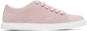 Lanvin Baskets DBB1 roses en suède à garnitures en cuir
