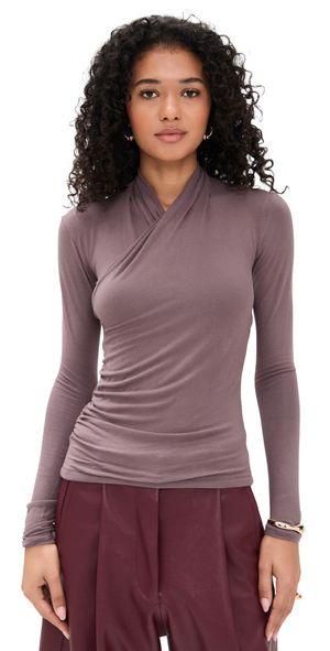 Vince Fixed Wrap Top Smoky Berry XL