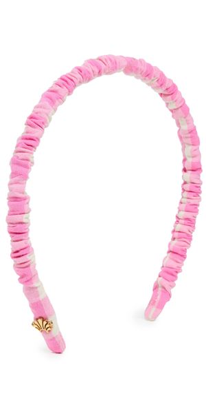 Lele Sadoughi Jessie Checkered Headband Pink Lemonade One Size