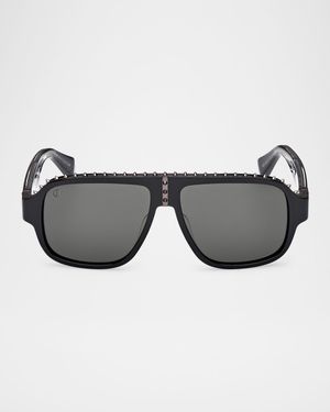 Roller Spiked Aviator Sunglasses