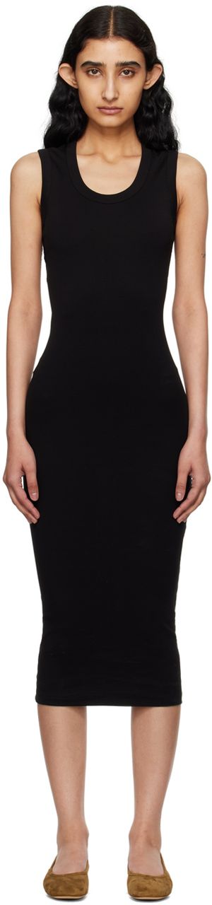 FLORE FLORE Black Joline Midi Dress