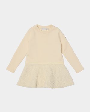 Girl's Sweatshirt Combo Fit & Flare Dress, Size 8-10