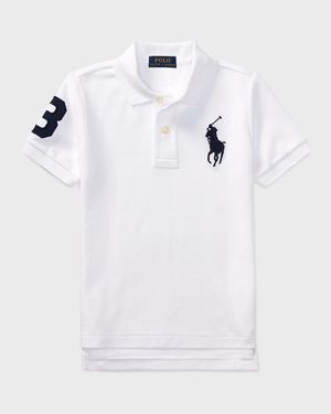 Boy's Big Pony Pique Knit Polo, Size 2-7