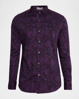 Men's Hoyt Floral Jacquard Button-Down Shirt