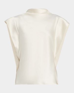 Adrien Draped Satin Top