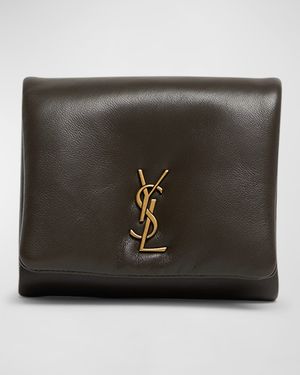 YSL Compact Wallet in Plonge Leather