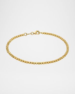 14k Gold Diamond-Cut Bead Bracelet