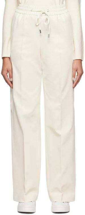 BOSS White Drawstring Trousers