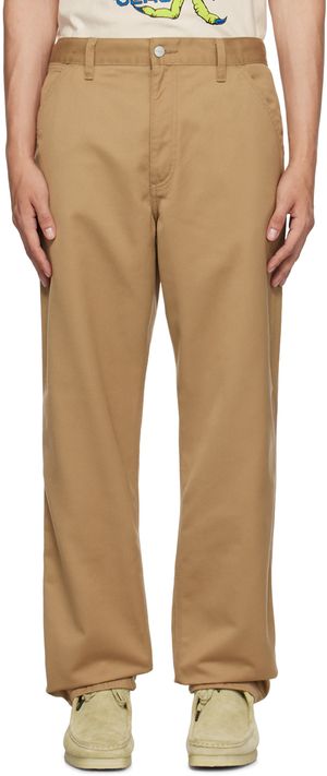 Carhartt Work In Progress Beige Simple Trousers