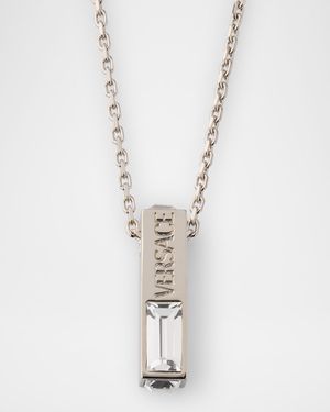 Men's Geometric Crystal Pendant Necklace
