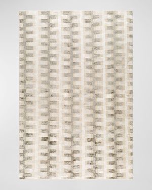 Amina Taupe Hand-Knotted Rug 6' X 9' , 6' x 9'