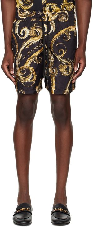 Versace Jeans Couture Black Chromo Couture Shorts