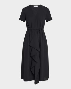 Dylan A-Line Ruffle Midi Dress