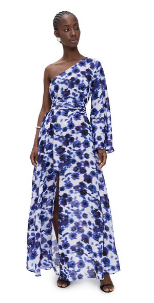 Eywasouls Malibu Eleanor Silk Dress Bluebird M