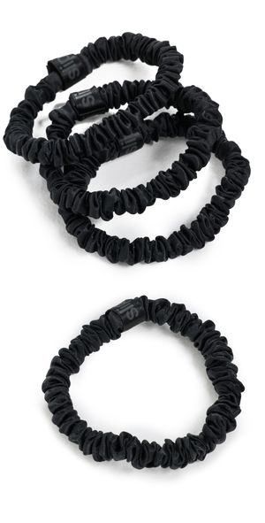 Slip Skinny Scrunchies Set of 4 Black One Size