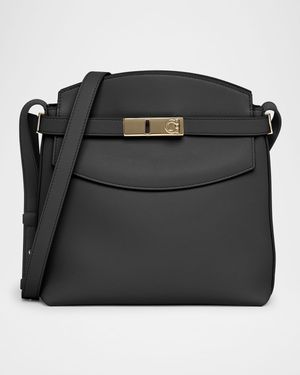 Hug Leather Messenger Crossbody Bag