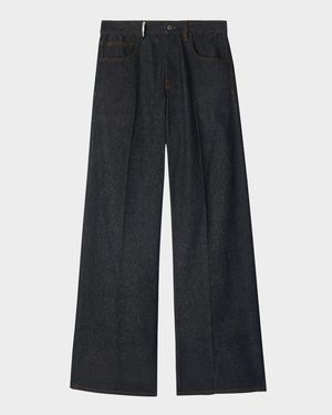 Mid-Rise Wide-Leg Jeans