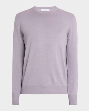 Men's Wool Knit Classic-Fit Crewneck Sweater