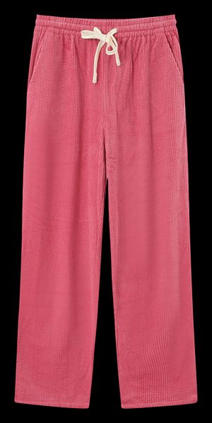 Grace Et Mila - Pantalon droit en velours côtelé - Taille L - Rose