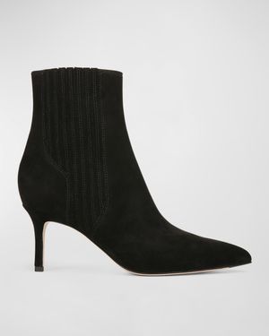 Lisa Suede Stiletto Ankle Booties