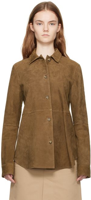 TOTEME Taupe Soft Suede Jacket