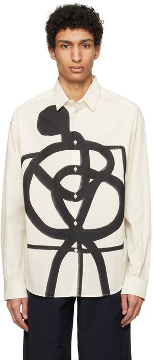 JACQUEMUS Chemise Simon blanc cassé - Les sculptures