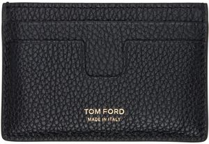 TOM FORD Black Grain Leather Classic Card Holder