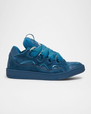Men's Curb Suede Low-Top Sneakers