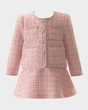 Girl's Tweed Jacket & Skirt Set, Size 2-14