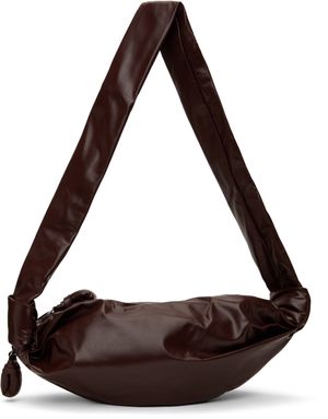 LEMAIRE Burgundy Small Soft Croissant Bag