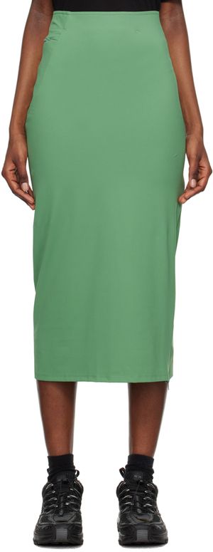 POST ARCHIVE FACTION (PAF) Green Zip Midi Skirt