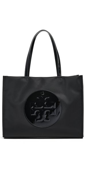 Tory Burch Ella Patent Small Tote Black One Size