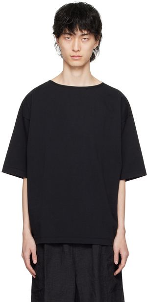 YLÈVE Black Dropped Shoulder T-Shirt