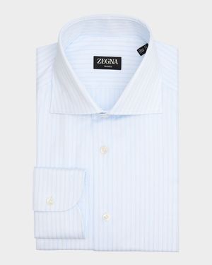 Men's Trofeo Cotton Multi-Stripe Dress Shirt