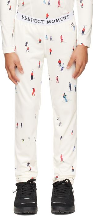 Perfect Moment Kids Off-White Thermal Leggings
