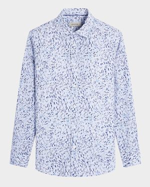 Men's Julian Geometric Slim-Fit Sport Shirt