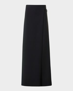 Foss Asymmetric Wrap-Panel Wide-Leg Pants