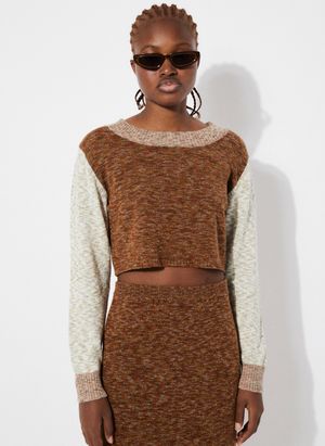Rita Row - Pull court droit - Taille M - Bleu