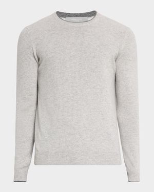 Men's Cashmere Tipped Crewneck Sweater