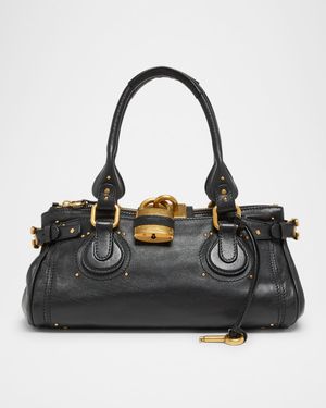 Paddington Padlock Shoulder Bag in Leather