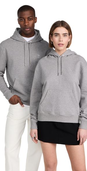 AMI AMI De Coeur Unisex Hoodie Heather Grey M