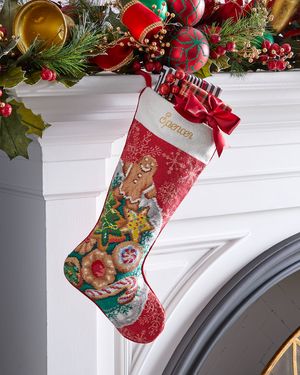 Personalized Retro Cookies Holiday Stocking