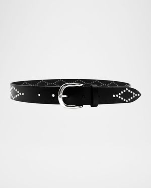 Liliana Studded Leather Belt