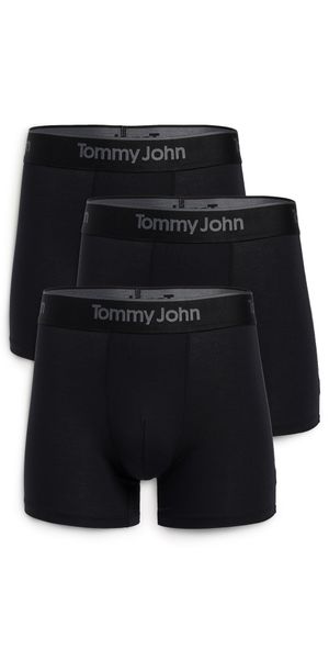 Tommy John Second Skin 4 Trunks 3 Pack Black XL