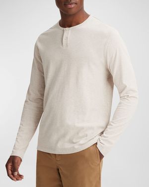 Men's Sueded Jersey Henley Shirt