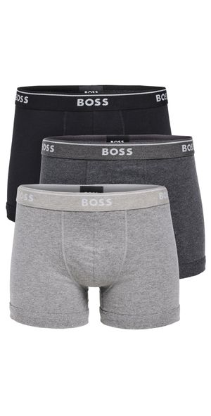 BOSS Classic Cotton Boxer Briefs 3 Pack Grey XXL